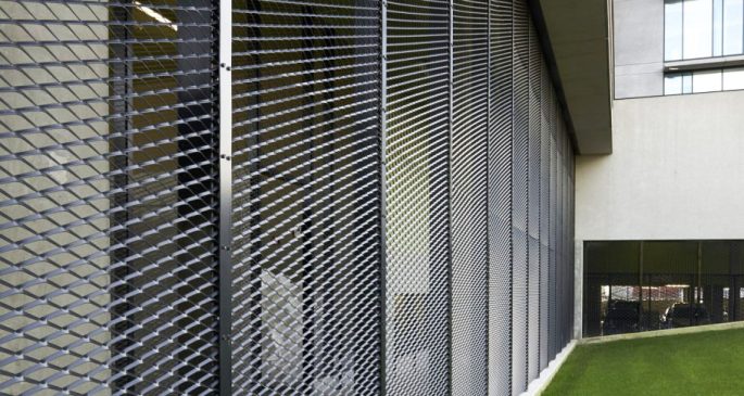 Expanded metal fencing